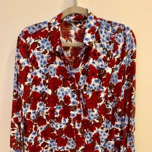 Zara vintage style floral shirt